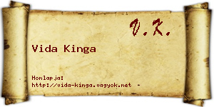 Vida Kinga névjegykártya